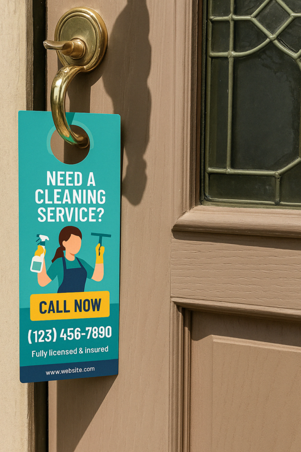 Free Door Hangers for House Cleaning & Maid Services