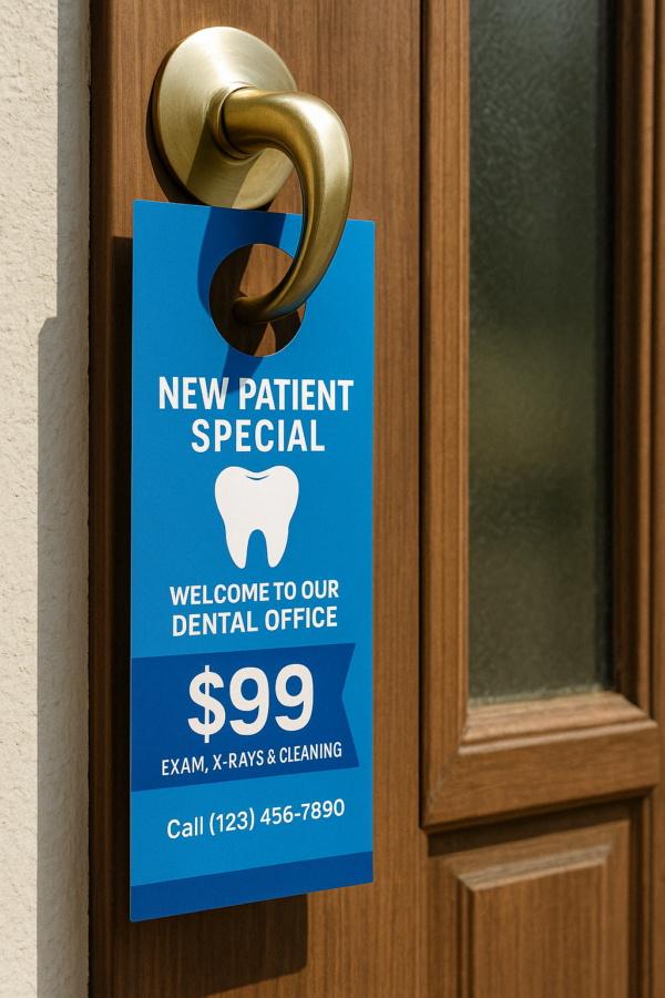 Free Door Hangers for New Dental Patient Promotions