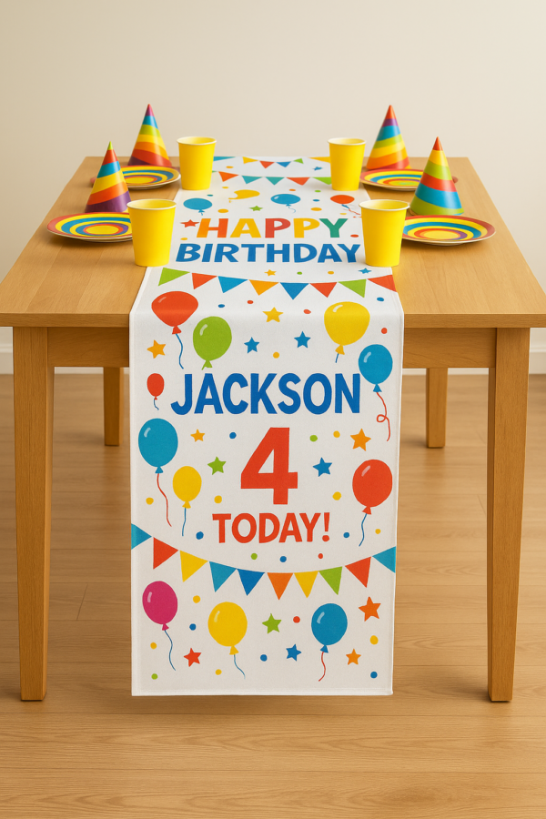 Kids Birthday Table Runners