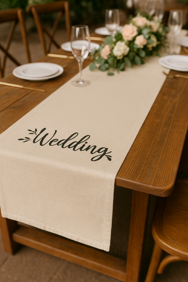 Custom Printed Canvas Table Runner